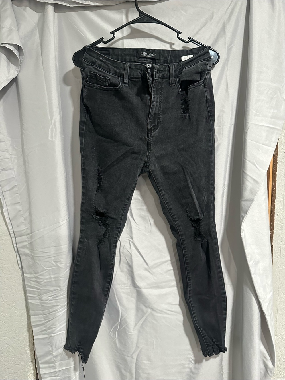 Judy Blue Black Distressed Skinny Jeans
